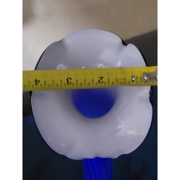 '60s VTG Murano Cobalt Blue Jack In The Pulpit Soliflore Vase Handblown Glass - Picture 10 of 16